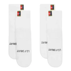 Nike Court Multiplier Max tennissokken heren 2-pack white