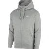 Nike Sportswear Club Fleece vest heren dark grey heather matte silver white