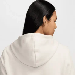 Nike Sportswear Phoenix Fleece Logo hoodie dames light  orewood brown white armor