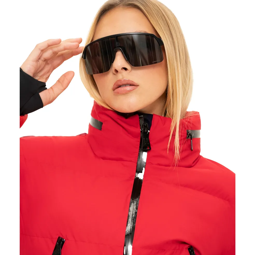 NIKKIE Geneva winterjas dames racing red