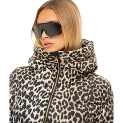 NIKKIE Newport Leopard winterjas dames hummus