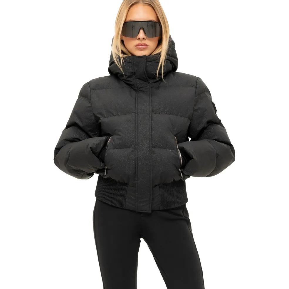 NIKKIE Numa Glitter winterjas dames black