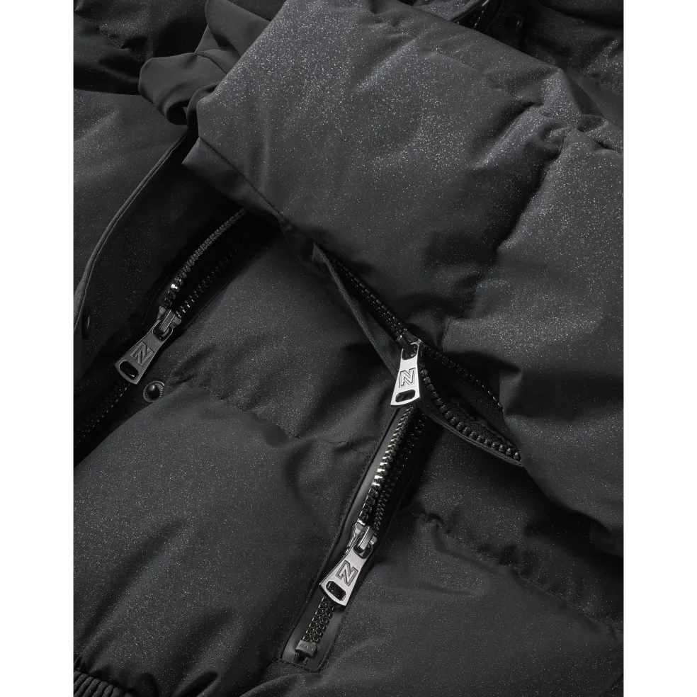 NIKKIE Numa Glitter winterjas dames black