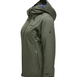 Peak Performance ANIMA softshell winterjas dames pine needle