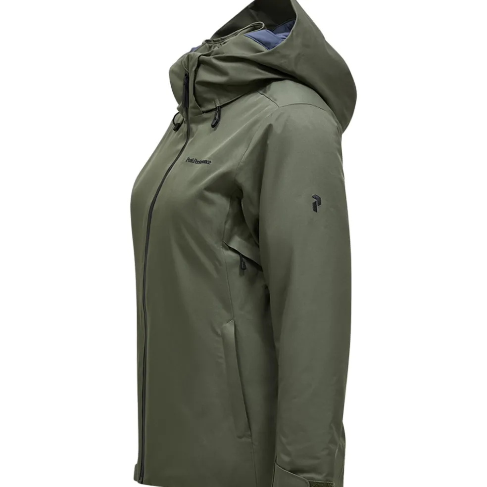 Peak Performance ANIMA softshell winterjas dames pine needle