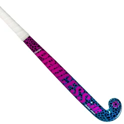 Princess Hockey  Woodcore Mid Bow hockeystick junior leopard  purple neon pink