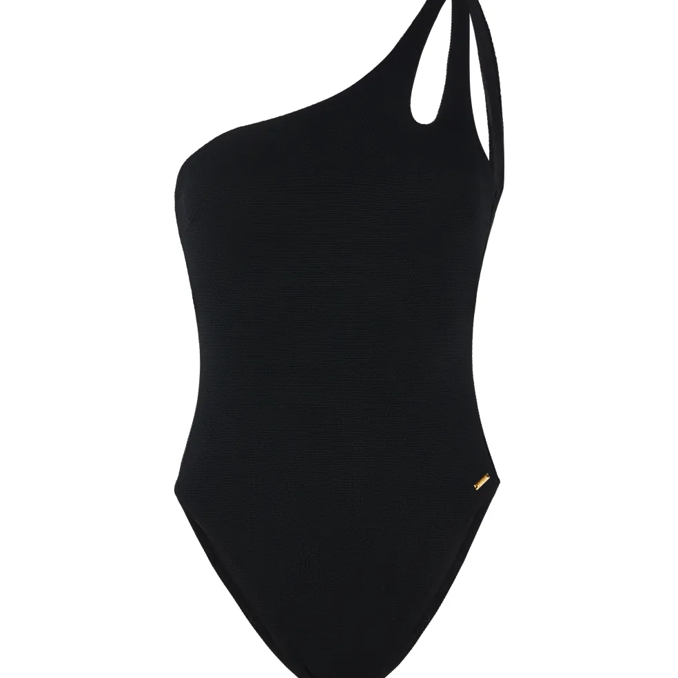 Protest Lace One Shoulder badpak dames true black