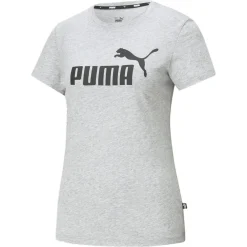 Puma Essentials Logo shirt dames light grey heather