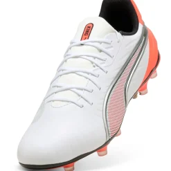 Puma King Match FG - AG voetbalschoenen PUMA white PUMA silver glowing red