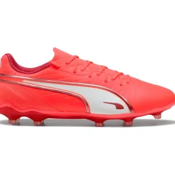 Puma KING MATCH FG AG voetbalschoenen heren glowing red PUMA white red fire
