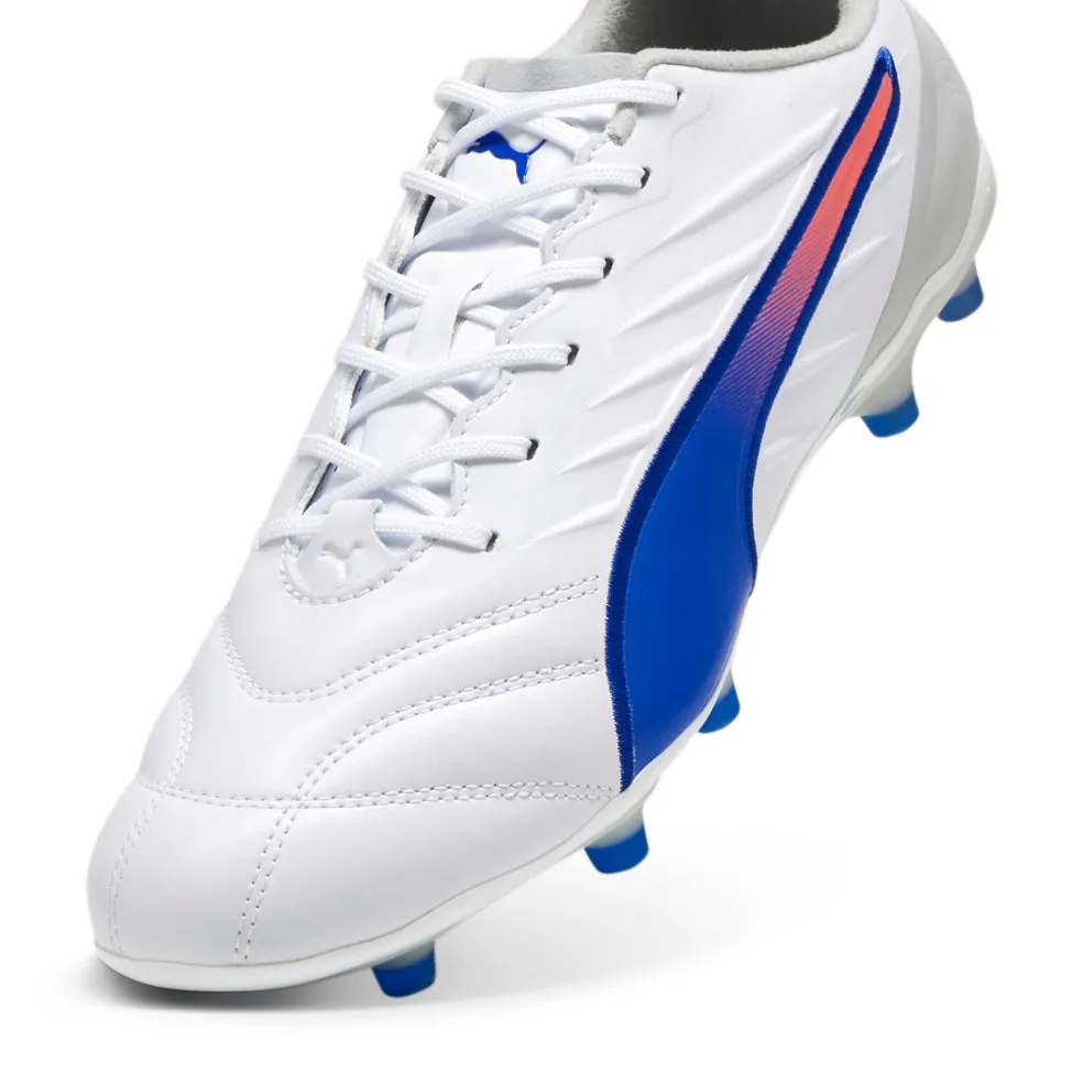 Puma KING PRO FG AG voetbalschoenen heren PUMA white bluemazing flat light grey
