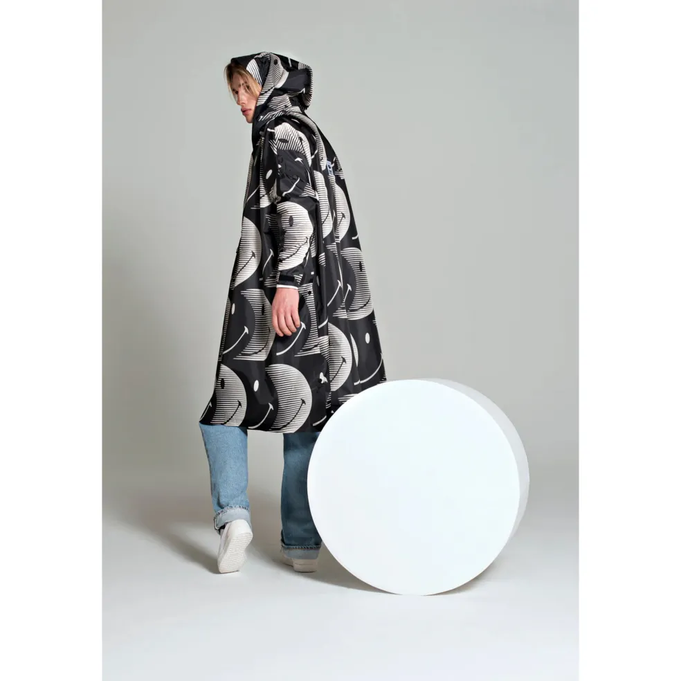 Rainkiss Half moon X Smiley regenponcho multicolour