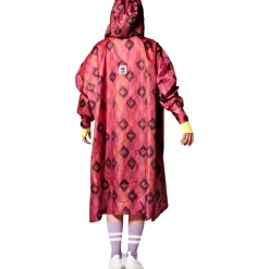 Rainkiss Ikat regenponcho merlot purple