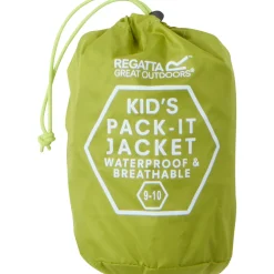 Regatta Pack It regenjas junior grenoble green
