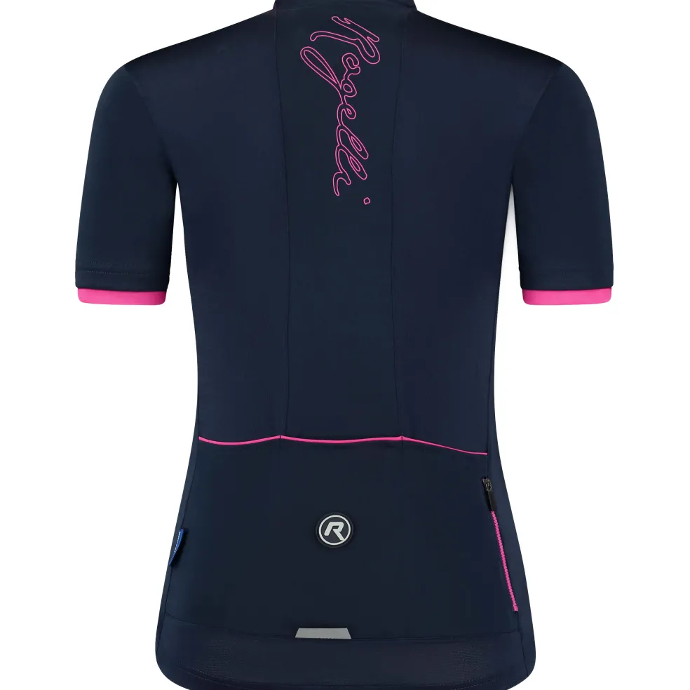 Rogelli Essential fietsshirt dames blauw roze