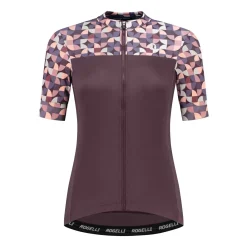 Rogelli Essential Graphic fietsshirt dames bordeaux coral