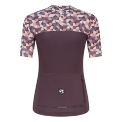 Rogelli Essential Graphic fietsshirt dames bordeaux coral