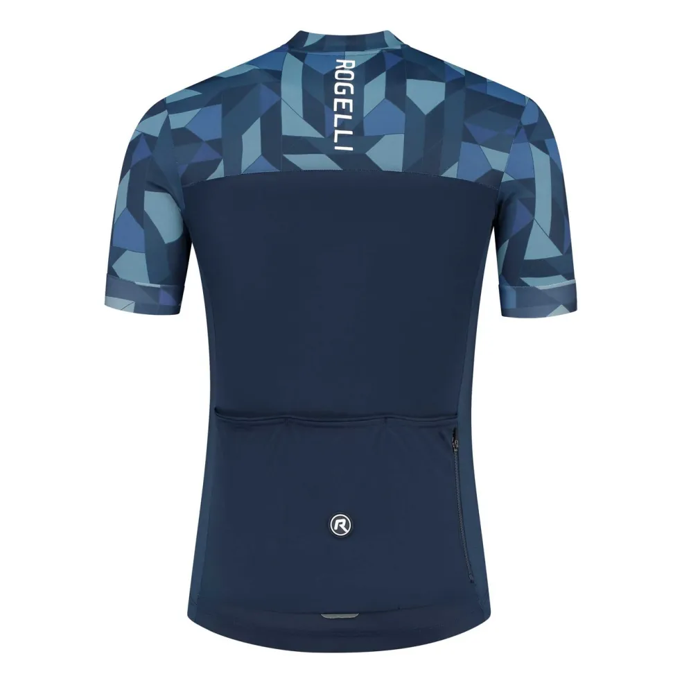 Rogelli Essential Graphic fietsshirt heren blauw
