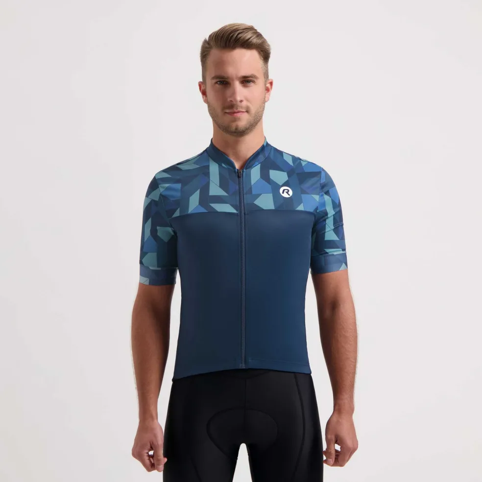 Rogelli Essential Graphic fietsshirt heren blauw