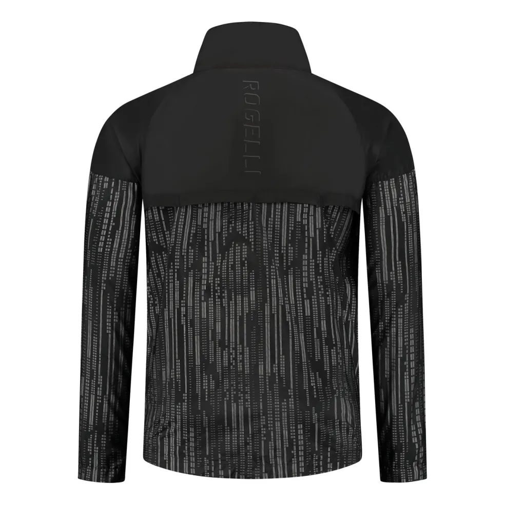 Rogelli Essential Hi Vis hardloopjack heren zwart reflection