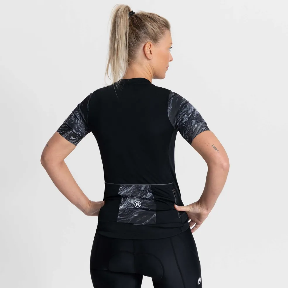 Rogelli Liquid fietsshirt dames zwart grijs