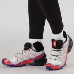 Salomon Speedcross 6 hardloopschoenen dames white sparkling grape