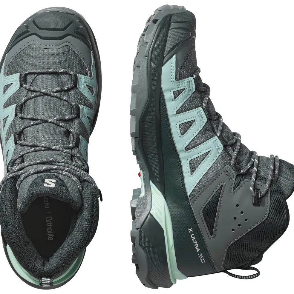 Salomon X ULTRA 360 GORE-TEX wandelschoenen dames turbulence carbon tourmaline