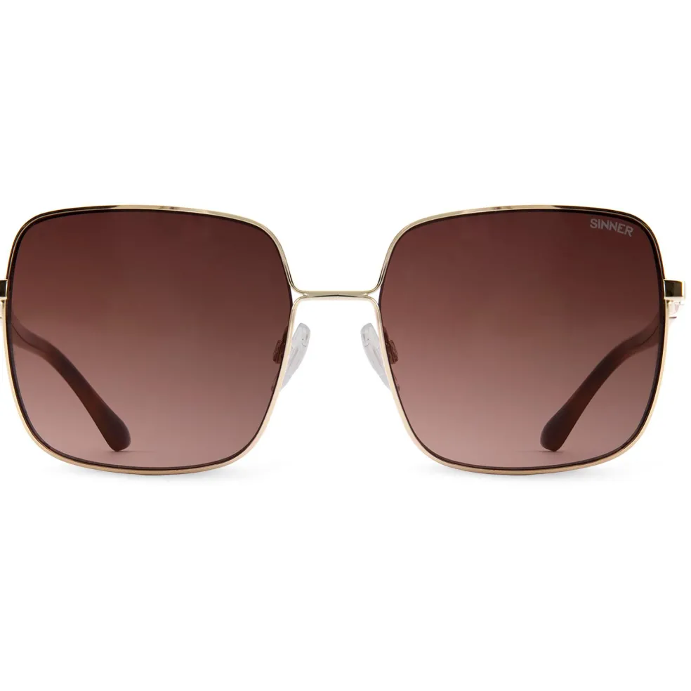 Sinner Madiki zonnebril gradient brown shiny gold metal