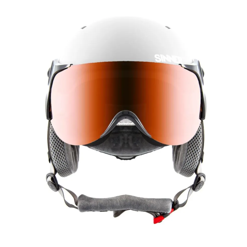 Sinner TYPHOON VISOR skihelm matte white blue