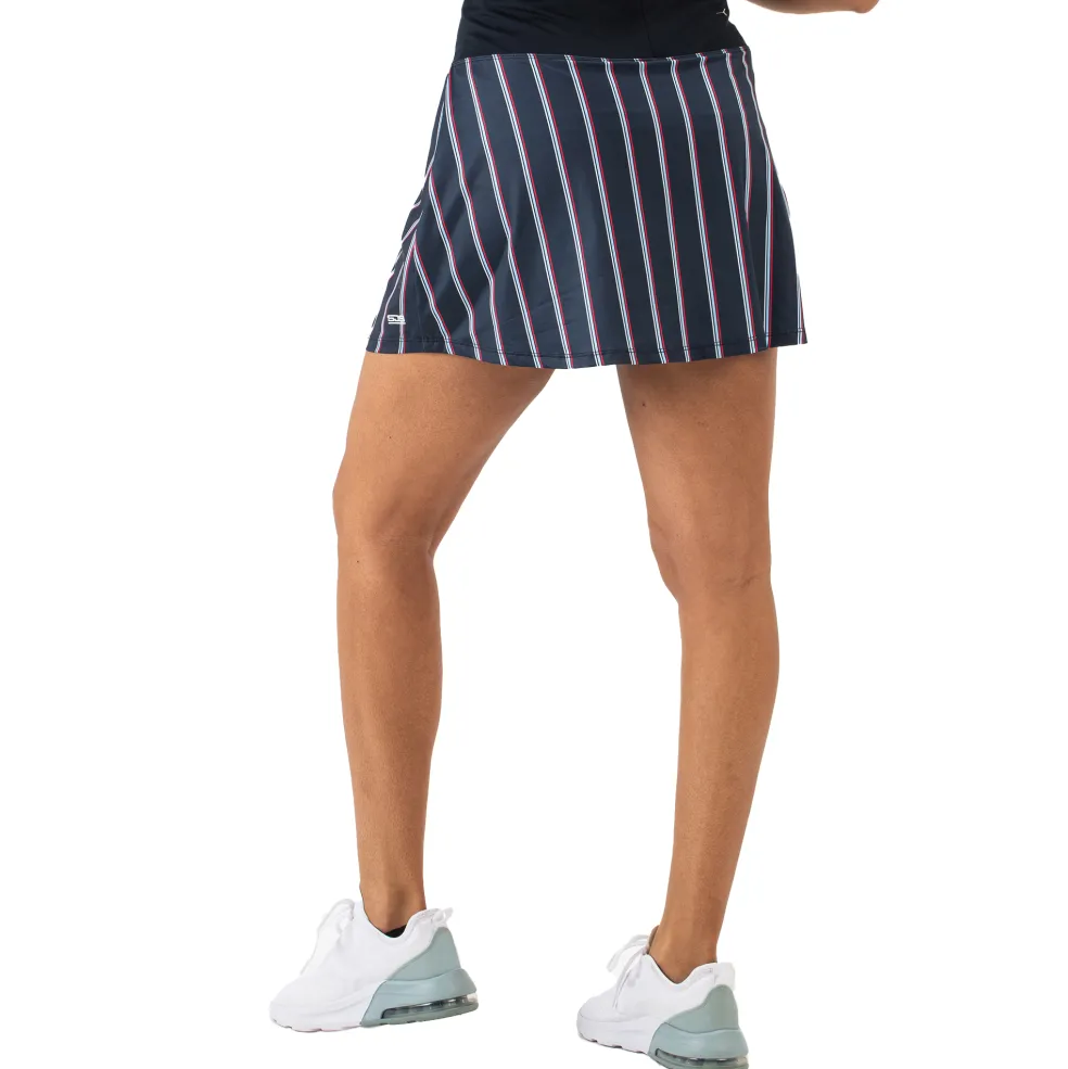 Sjeng Sports Leanne skort dames dark blue stripes
