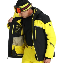 Spyder Leader winterjas heren acid yellow