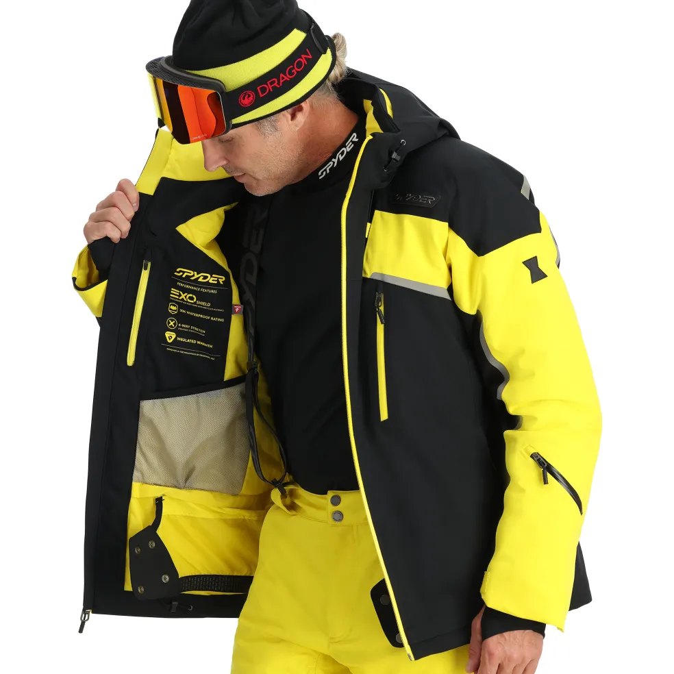 Spyder Leader winterjas heren acid yellow