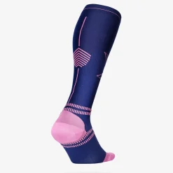 STOX Energy Socks  Sports hardloop compressiesokken dames dark blue pink