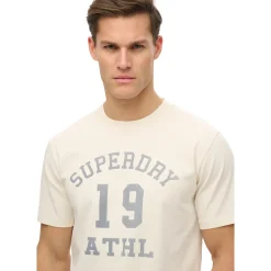 Superdry Athletic Essential shirt heren desert bone off white