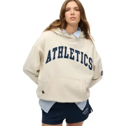 Superdry Athletic Essentials hoodie dames desert bone off white