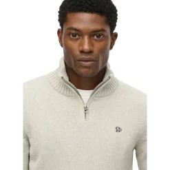 Superdry Henley sweater heren grey marl