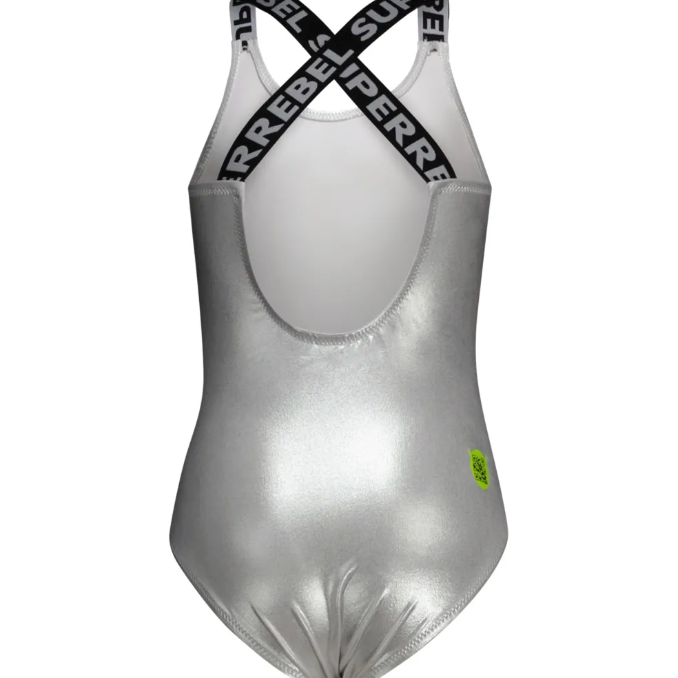 SuperRebel Venice badpak junior silver foil