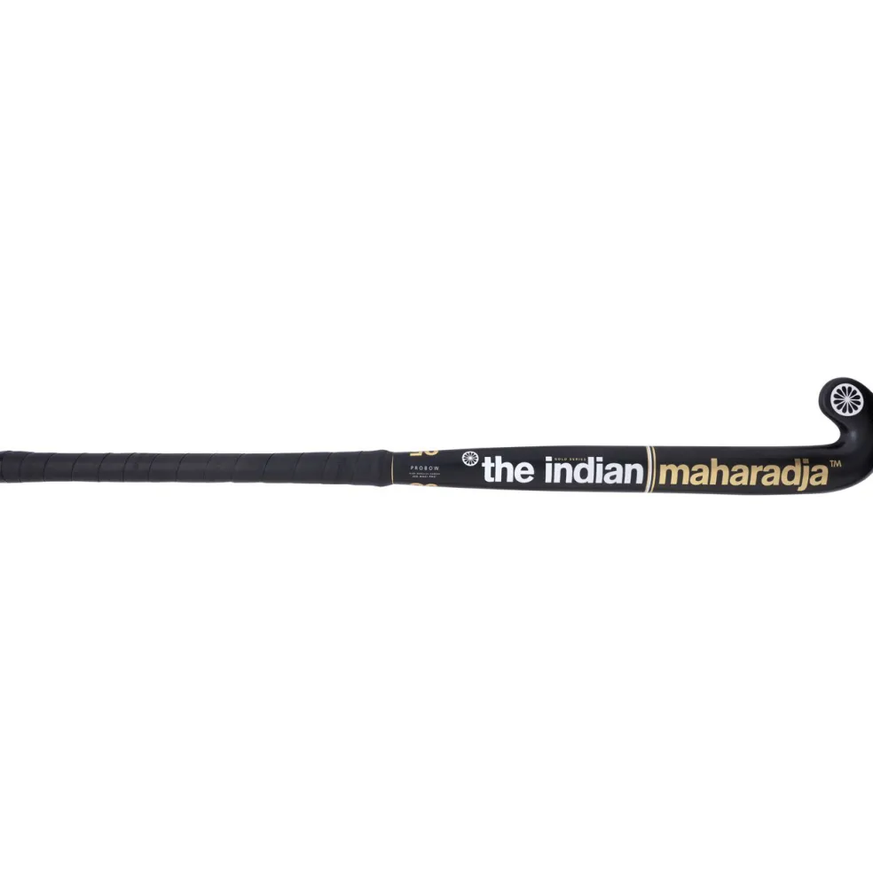 The Indian Maharadja Gold 95 Pro Bow hockeystick black gold