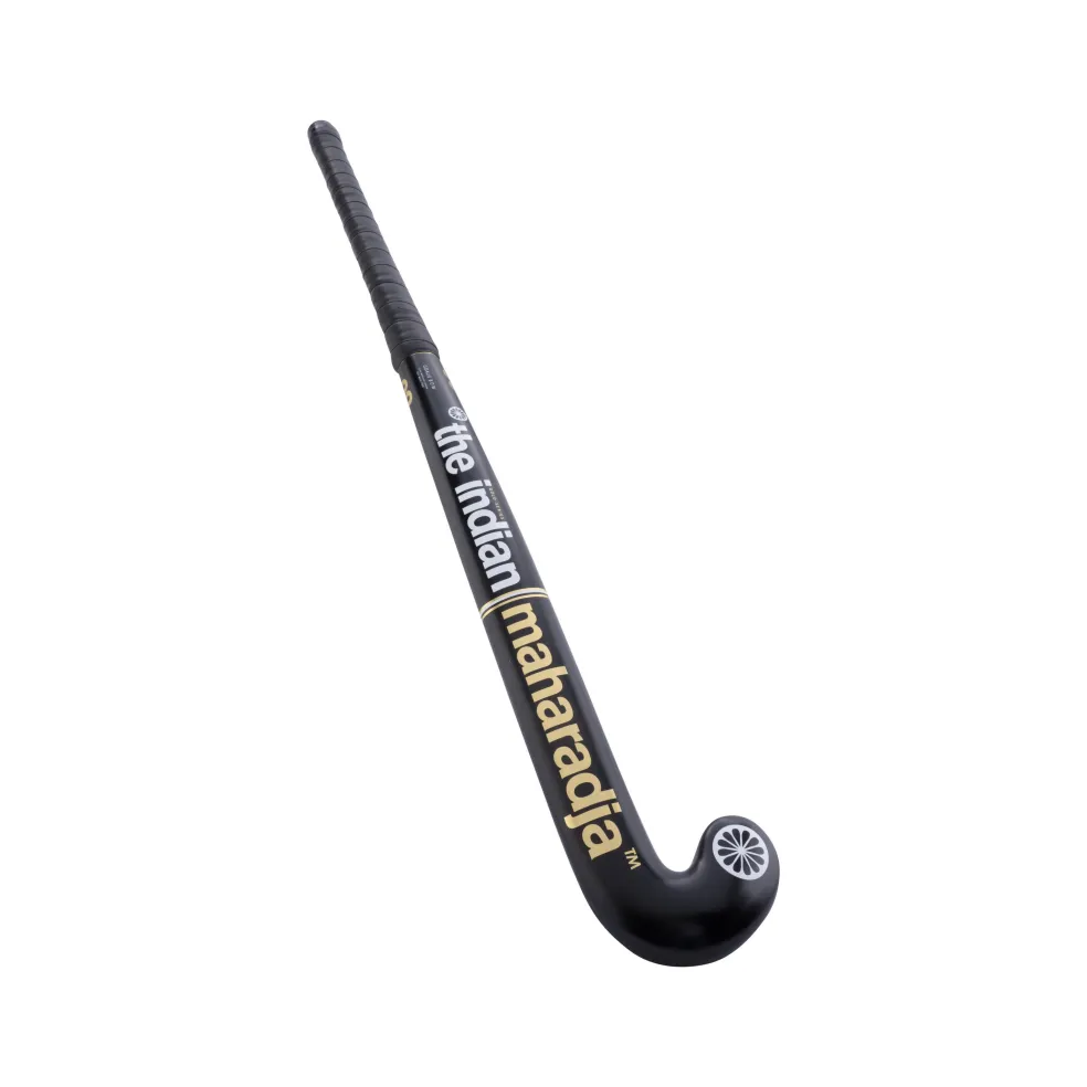 The Indian Maharadja Gold 80 Goalie Bow hockeystick black gold