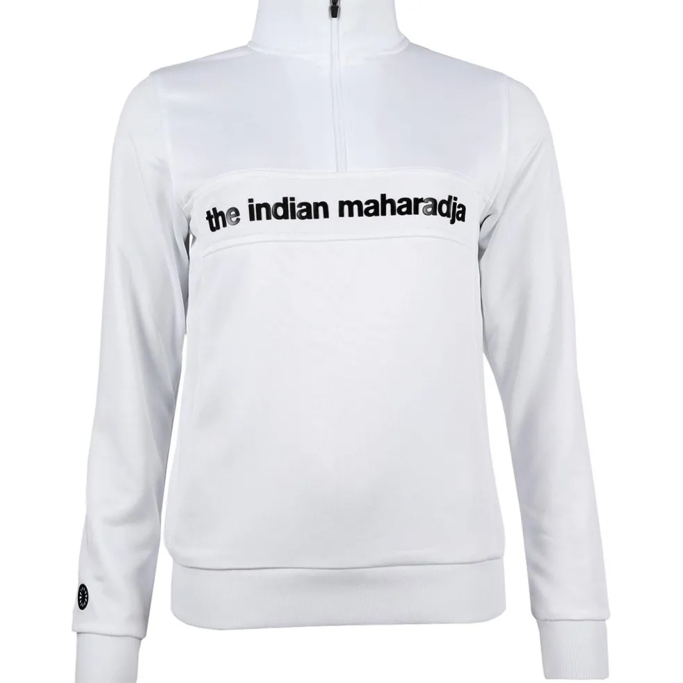 The Indian Maharadja Poly Terry Half Zip hockeytrui dames white