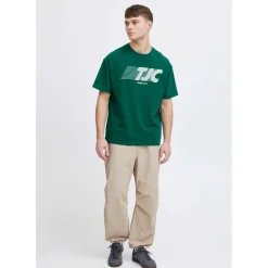 TheJoggConcept Silas Logo shirt heren evergreen