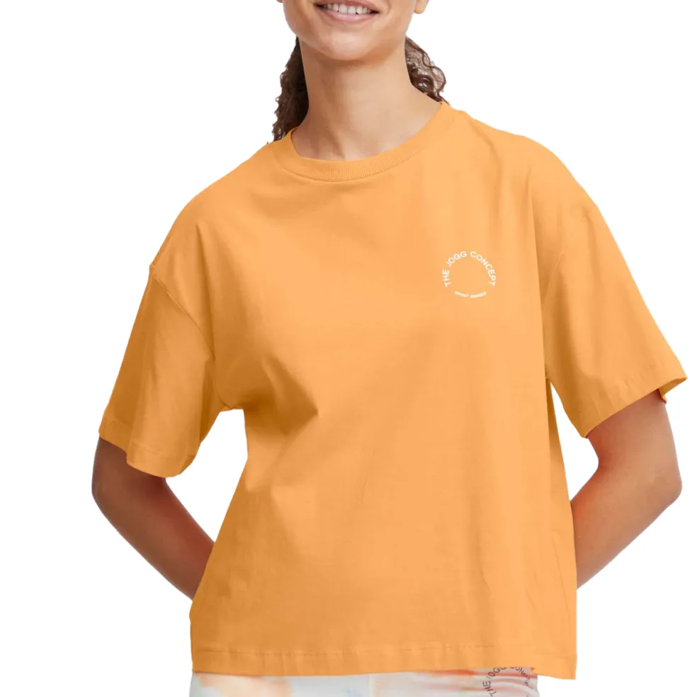 TheJoggConcept Simona Box shirt dames tangerine