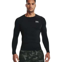 Under Armour HeatGear LS shirt heren black white