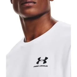 Under Armour  Left Chest Logo shirt heren white black