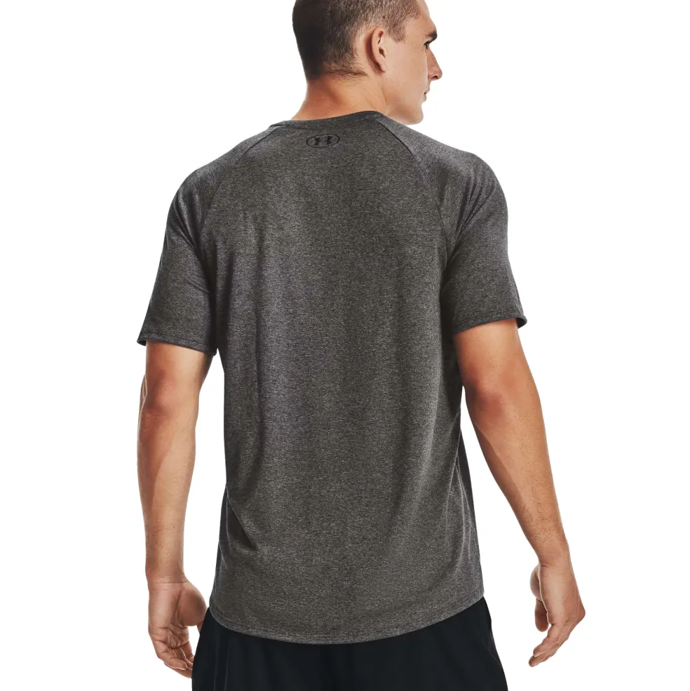 Under Armour Tech 2.0 shirt heren carbon heather black