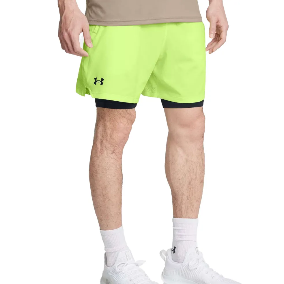 Under Armour Vanish Woven 2-in-1 short heren morph green black