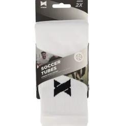 Xtreme Sockswear  Pro Footless Soccer sleeves white 2-pack