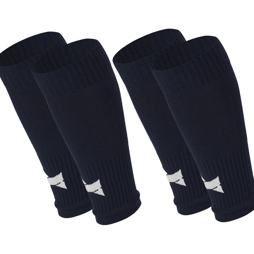Xtreme Sockswear Pro Footless Soccer sleeves navy 2-pack