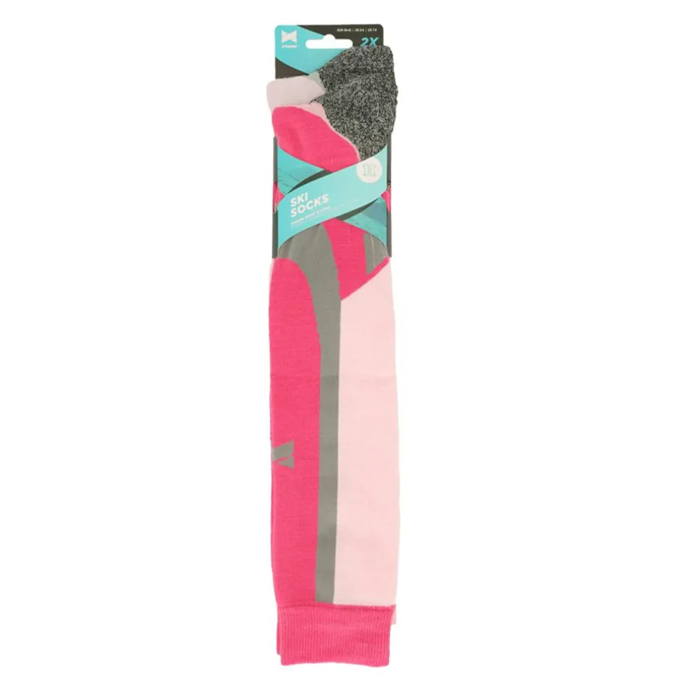 Xtreme Sockswear skisokken pink 2-Pack